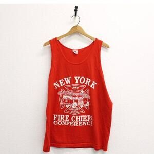 Vintage New York Fire Chiefs Conference 1989 Tank Top XL